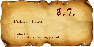 Buksz Tibor névjegykártya